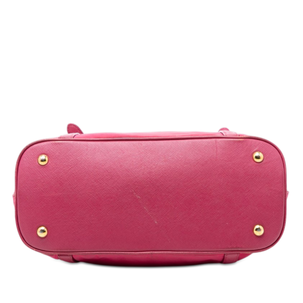 Pre-Loved Prada Saffiano Trimmed Tessuto Dome Satchel - Picture 3 of 6
